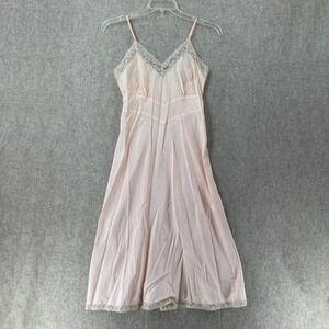 Vtg Laros Babydoll Gown Sz‎ 34 Negligee Lingerie Hollywood Glam Peignoir Pink